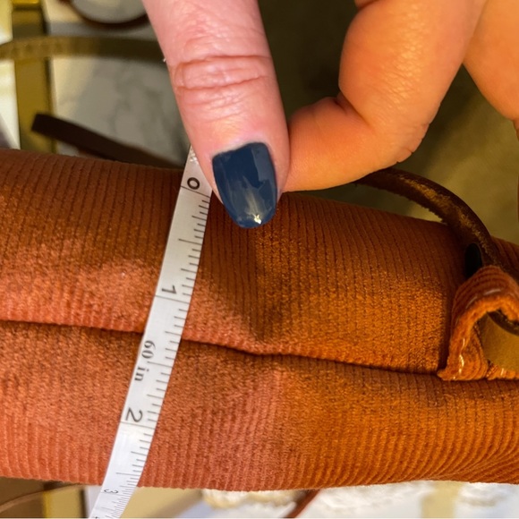 Slouchy Rust Corduroy Hobo Handbag - Picture 6 of 9